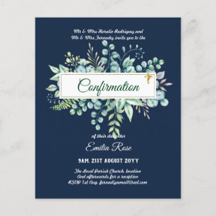Grey CONFIRMATION Inbjudan Modern Dubbla Side Flygblad