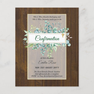 Grey CONFIRMATION Inbjudan Modern Dubbla Side Flygblad