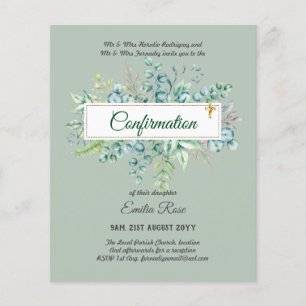 Grey CONFIRMATION Inbjudan Modern Dubbla Side Flygblad