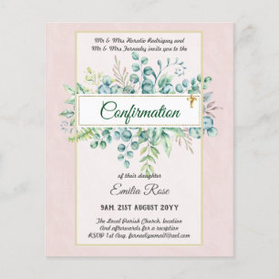 Grey CONFIRMATION Inbjudan Modern Dubbla Side Flygblad
