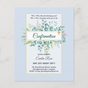 Grey CONFIRMATION Inbjudan Modern Dubbla Side Flygblad