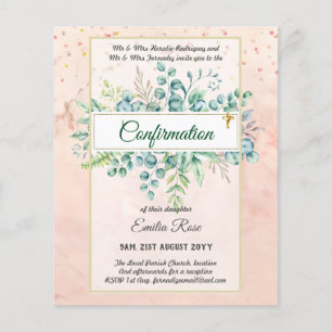 Grey CONFIRMATION Inbjudan Modern Dubbla Side Flygblad