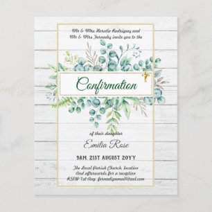 Grey CONFIRMATION Inbjudan Modern Dubbla Side Flygblad