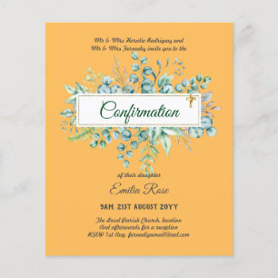 Grey CONFIRMATION Inbjudan Modern Dubbla Side Flygblad