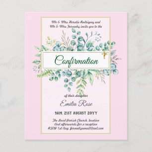 Grey CONFIRMATION Inbjudan Modern Dubbla Side Flygblad