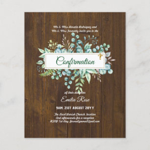 Grey CONFIRMATION Inbjudan Modern Dubbla Side Flygblad