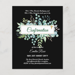 Grey CONFIRMATION Inbjudan Modern Dubbla Side Flygblad
