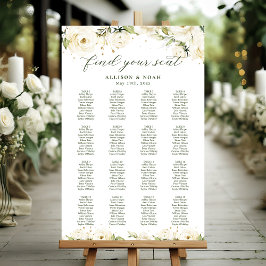Grey Elegant Ro blommigt Bröllop Poster