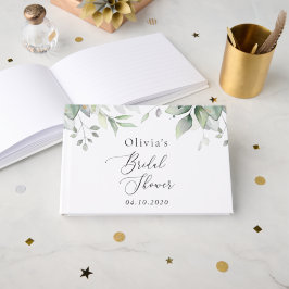 Grey, Eucalyptus Löv, Boho, Möhippa Gästböcker