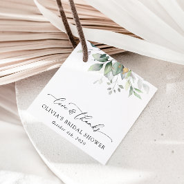 Grey, Eucalyptus Löv, Boho, Möhippa Gåvor Etiketter