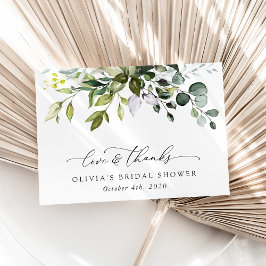 Grey, Eucalyptus Löv, Boho, Möhippa Tack Kort