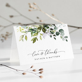 Grey, Eucalyptus Löv, Botaniska Bröllop Tack Kort