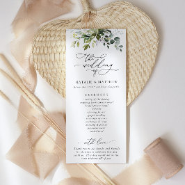 Grey, Eucalyptus Löv, Bröllopsprogram Program