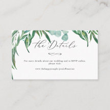 Grey Eucalyptus+Luxe Calligraphy-kort