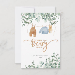 Grey eucalyptus Vi kan vänta tidigt på babyskor Tack Kort