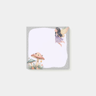 Grey Fairy Memo Pad – Mystical Note-Taking Post-it Block