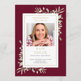 Grey Funeral Memorial Order Order Program