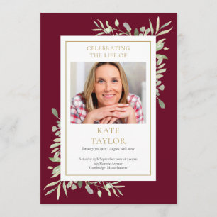 Grey Funeral Memorial Order Order Program