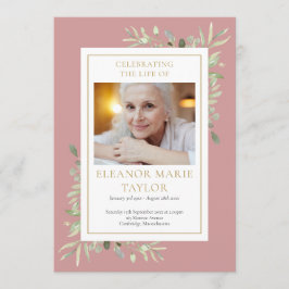 Grey Funeral Memorial Order Order Program