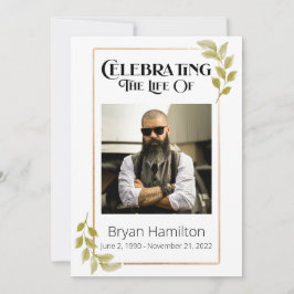 Grey Funeral Memorial Order Order Program