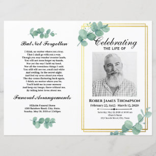 Grey Funeral Memorial Order Order Program