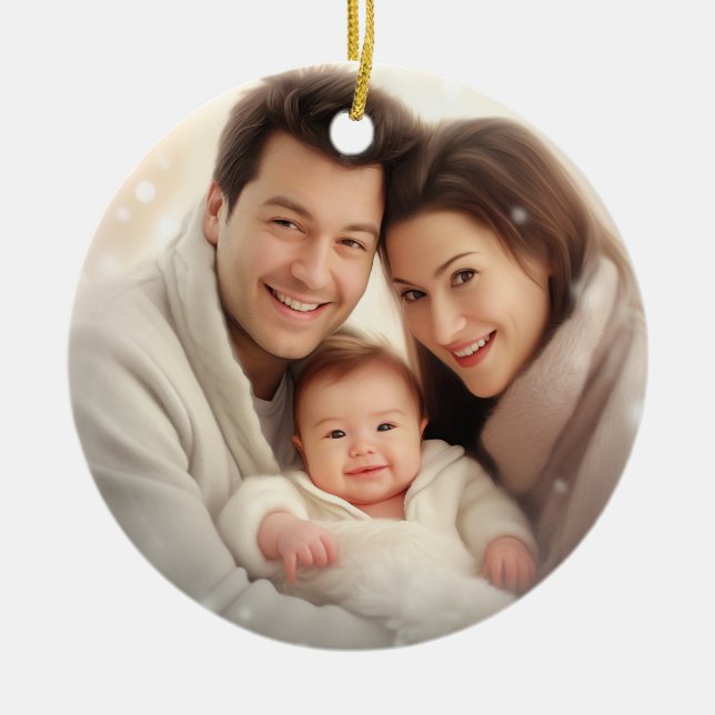 Grey Geometric - vår första julklapp med julklapp Julgransprydnad Keramik (Framsidan)