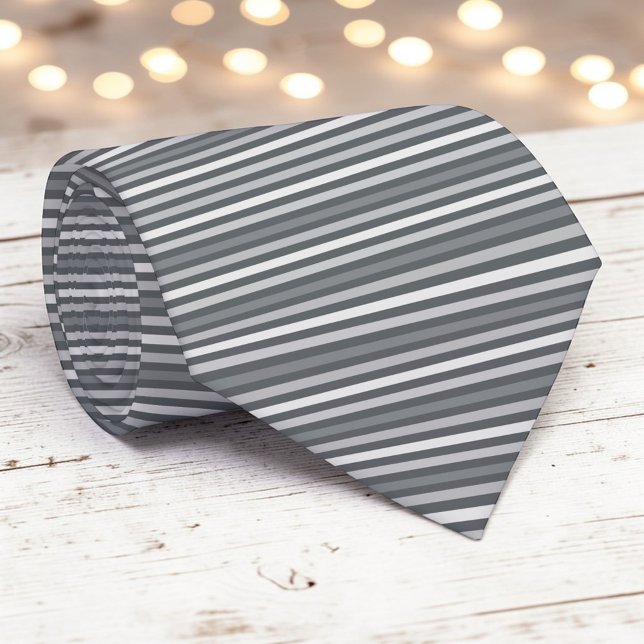 Grey Gray Color Stripes Necktie Slips (Skapare uppladdad)