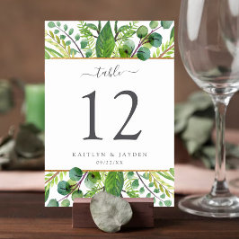 Grey & Guld Bröllop Collection Bord No. Inbjudningar