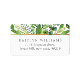 Grey & Guld Bröllop-samlingen Adressetikett