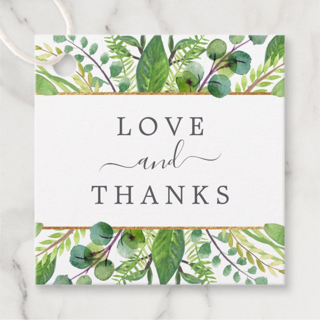 Grey & Guld Bröllop-samlingen Gåvor Etiketter (Framsida)