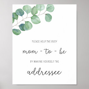 Grey - Hjälp Busy Mamma Adress Poster