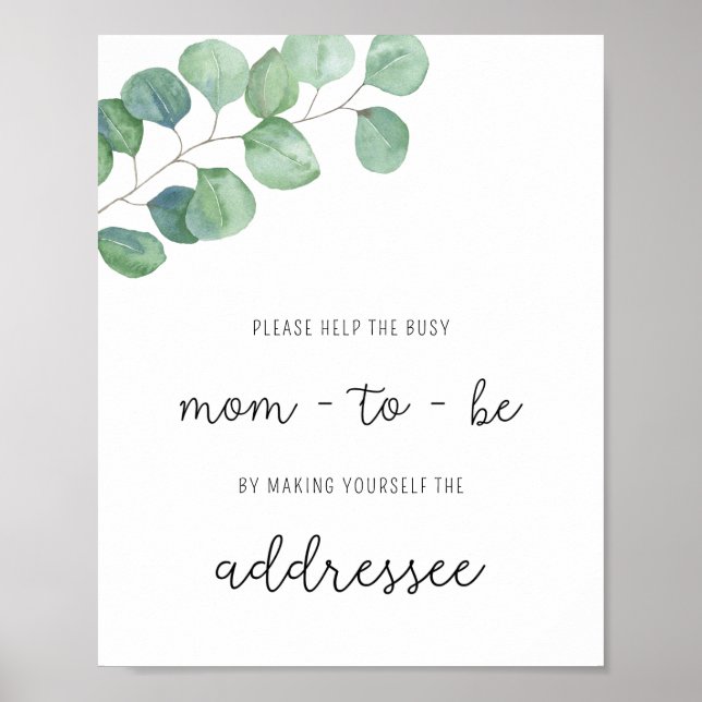 Grey - Hjälp Busy Mamma Adress Poster (Framsidan)