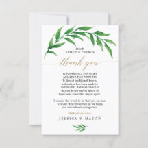 Grey in Lieu of Favors Tack Place Card