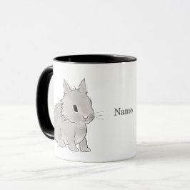 Grey lionhead bunny  mugg