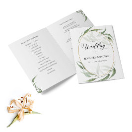 Grey Löv calligraphy Bröllop Folded Program
