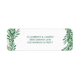 Grey Löv Watercolor Returadress Etikett