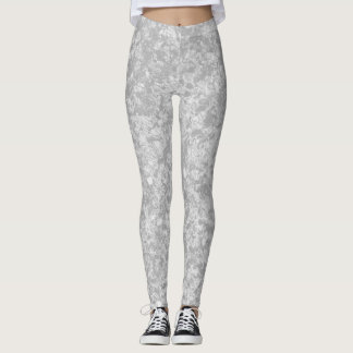 Grey Marble Patterned Leggings 