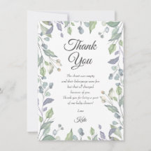 Grey med Dikt Lilac Baby Shower Tack