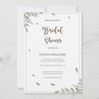 Grey med Möhippan Watercolor Blommigt Inbjudningar
