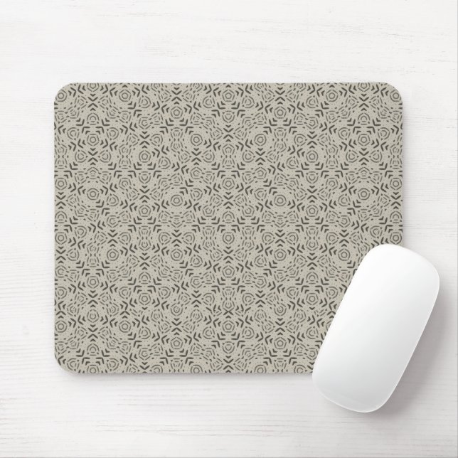 Grey minimalist Penrose geometric design desk mat Musmatta (Med mus)