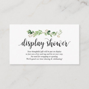 Grey, Modern Black Script, Visning Shower Tilläggskort