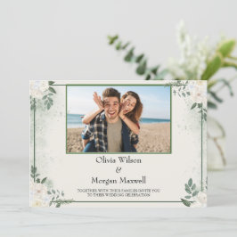 Grey Modern Photo Spara datuminbjudan Inbjudningar