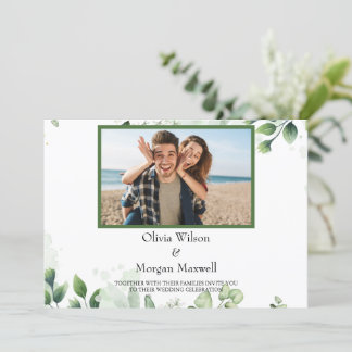 Grey Modern Photo Spara datuminbjudan Inbjudningar