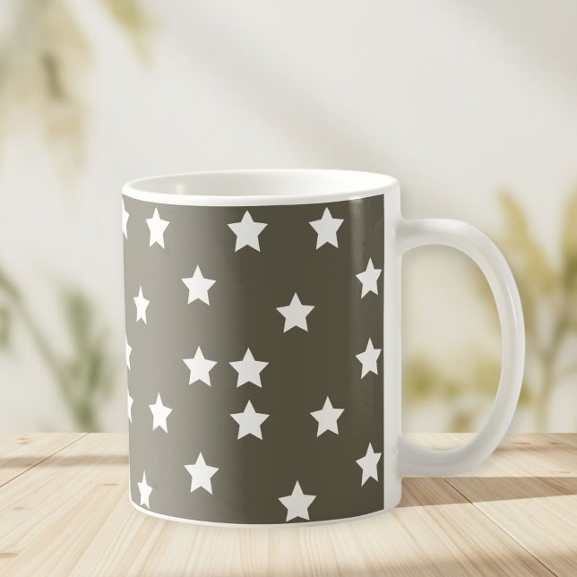 Grey Mug with White Stars Kaffemugg (Skapare uppladdad)