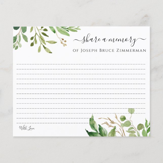 Grey Namn  ett minnesterredigerbart kort (Framsida)