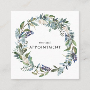 Grey och Blåa blommor Tidsbeställning Kort
