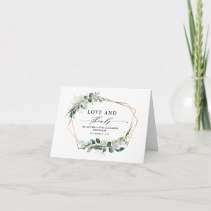 Grey och Eucalyptus Foliage Tack Kort
