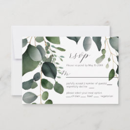 Grey- och eukalyptus-Bröllop OSA-kort OSA Kort