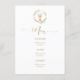 Grey och faux guld Menu Meny