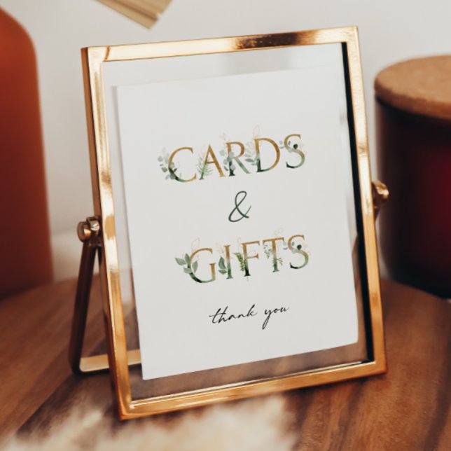 Grey- och Guld-babykort och presentkort Poster (Skapare uppladdad)